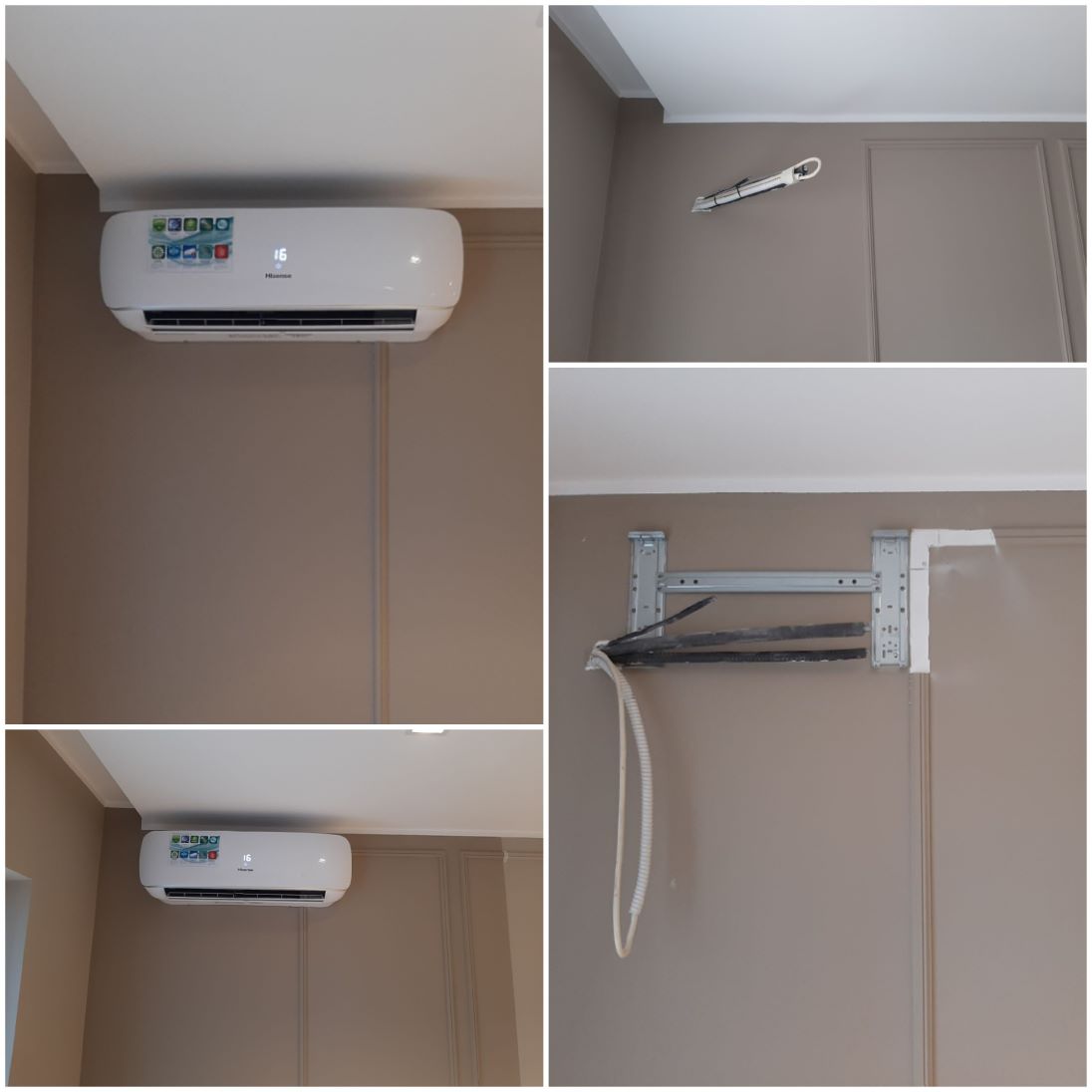 Установка кондиционера в два этапа